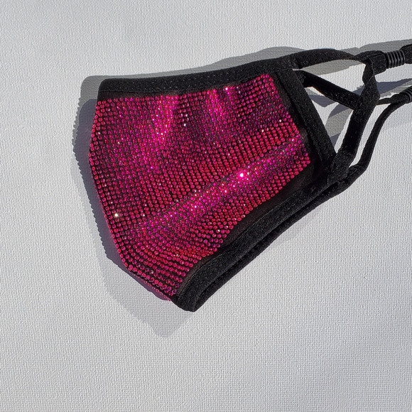 Accessories - Any 2 $15 Designer Pink Crystal Face mask